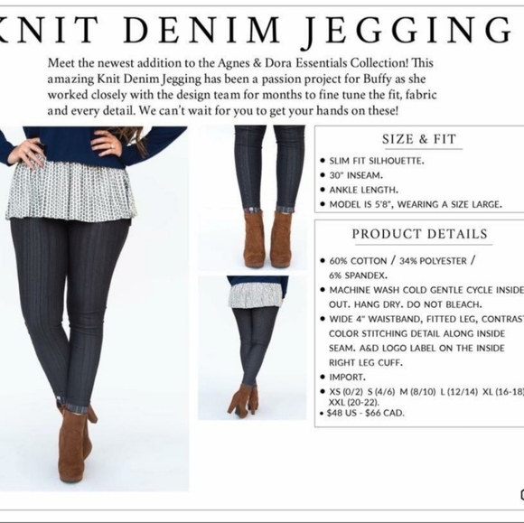 ❗ONE LEFT❗Agnes & Dora Deep Sea Jeggings - Picture 5 of 5